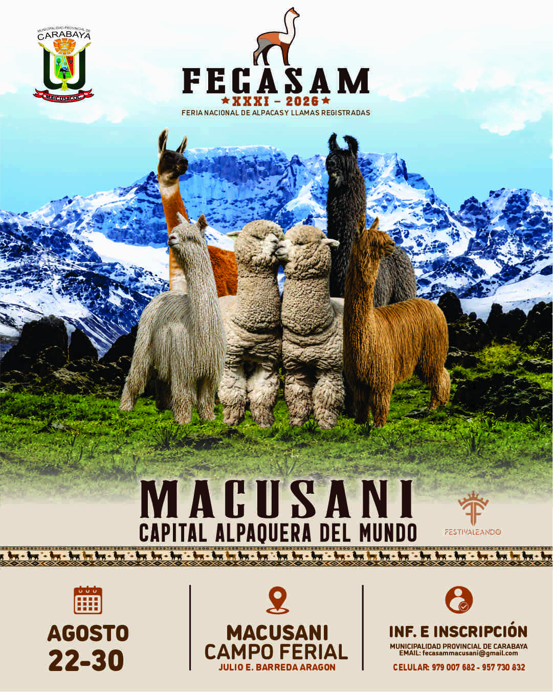 Póster oficial de FECASAM 2026